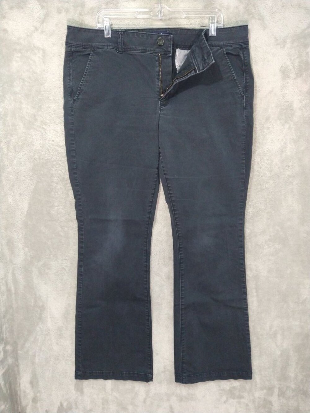 American Eagle Pants Womens 18 Long Black Stretch Kick Boot High Rise Cotton
